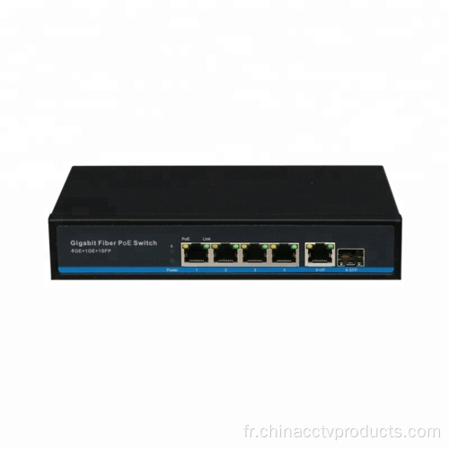 4Ports Poe Switch SFP Gigabit pour caméra IP